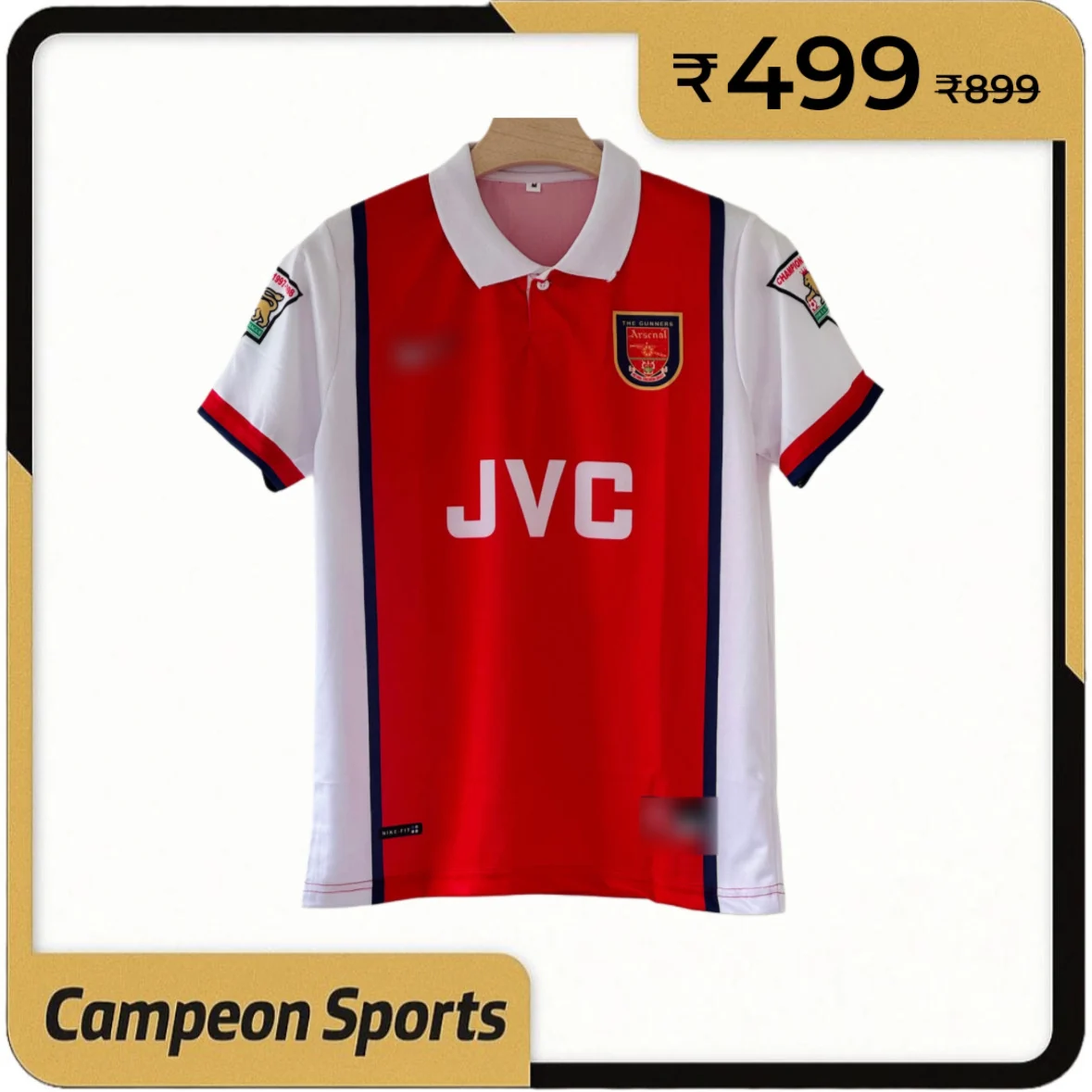 1998-99 Arsenal Home Jersey - Bergkamp Edition