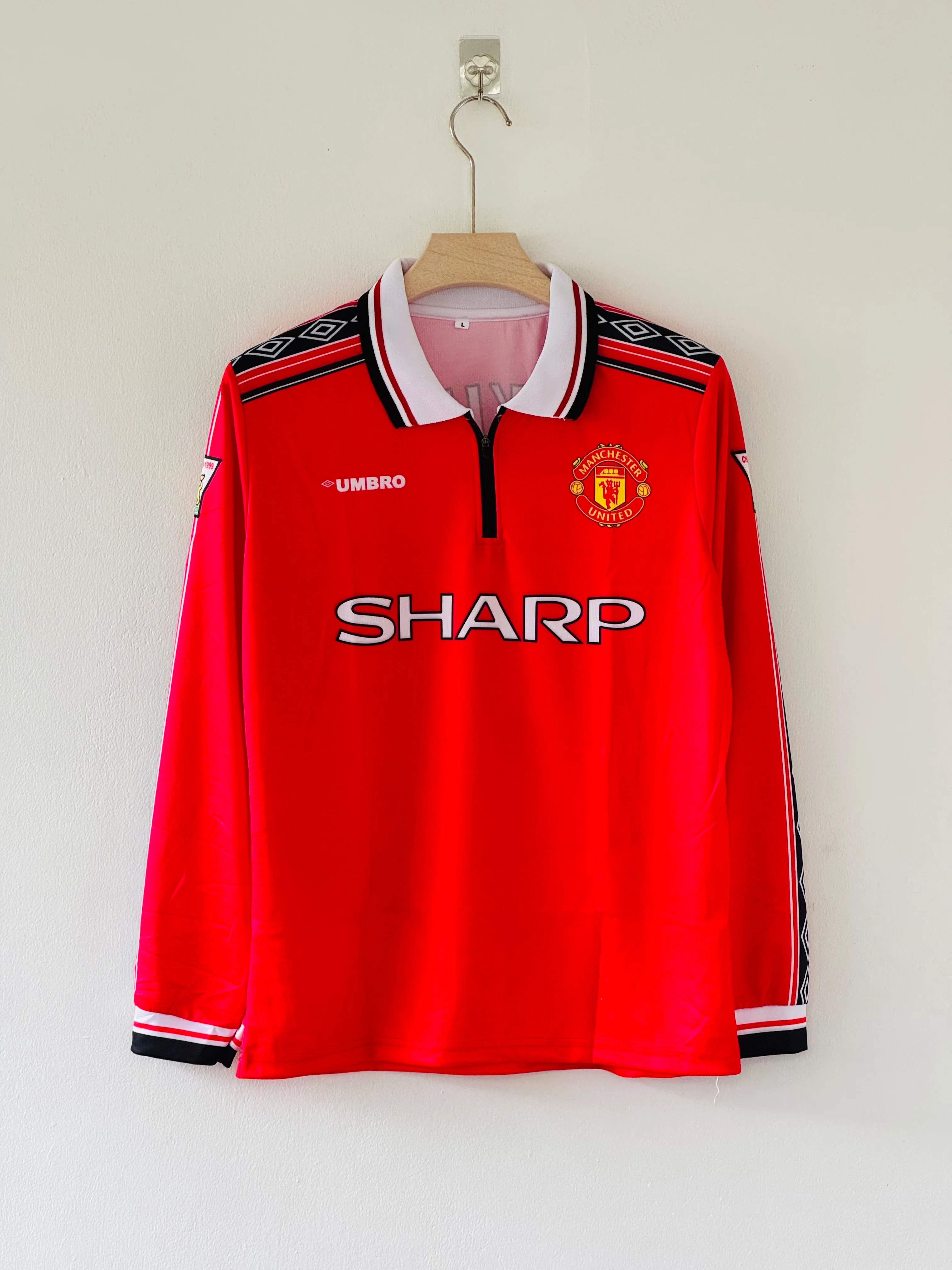 1998-99 Manchester United Home Jersey – David Beckham Full sleeve Edition - Image 2