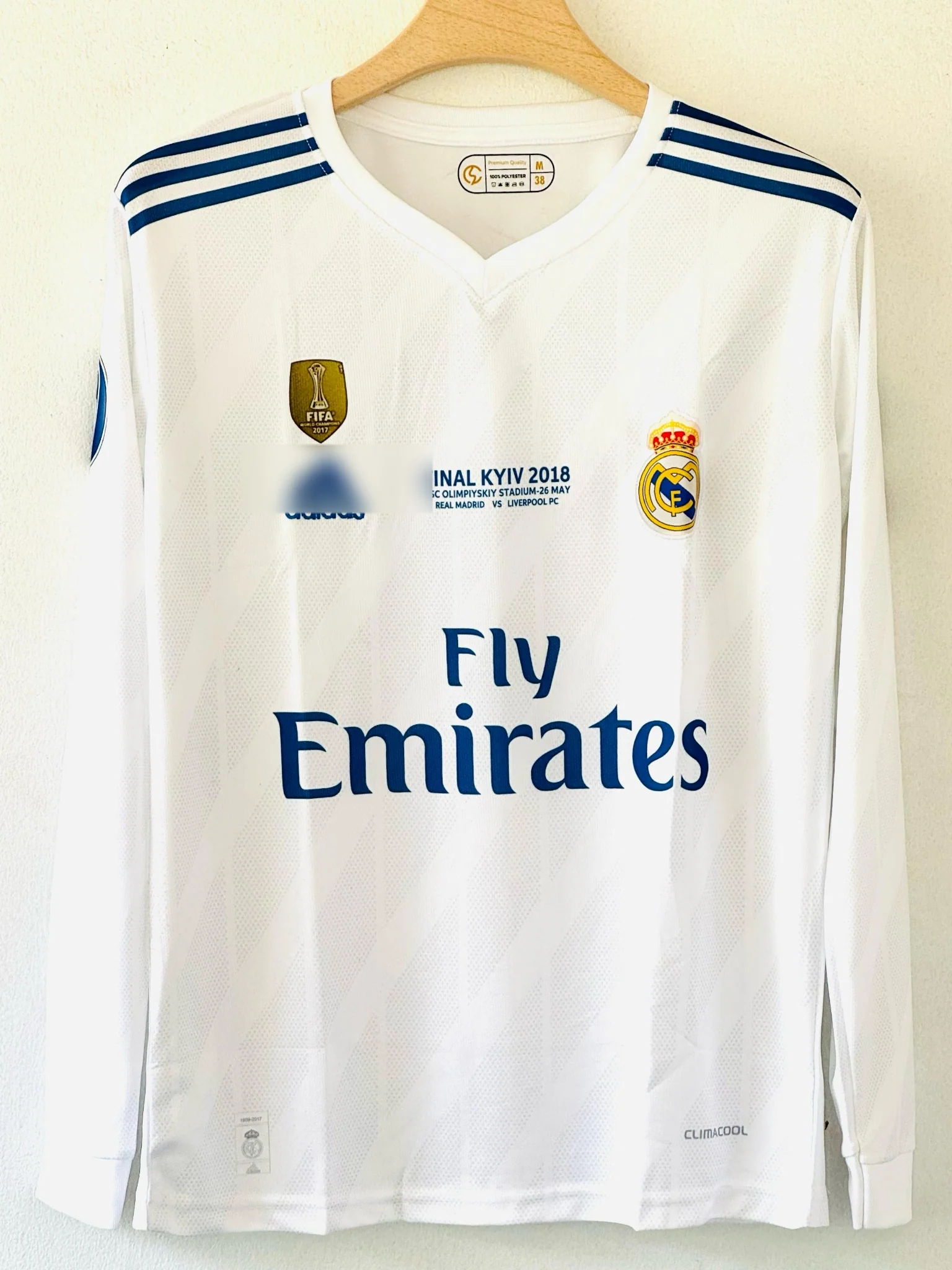 2017-18 Real Madrid Home Jersey – Cristiano Ronaldo Full Sleeve Embroidery Edition - Image 2