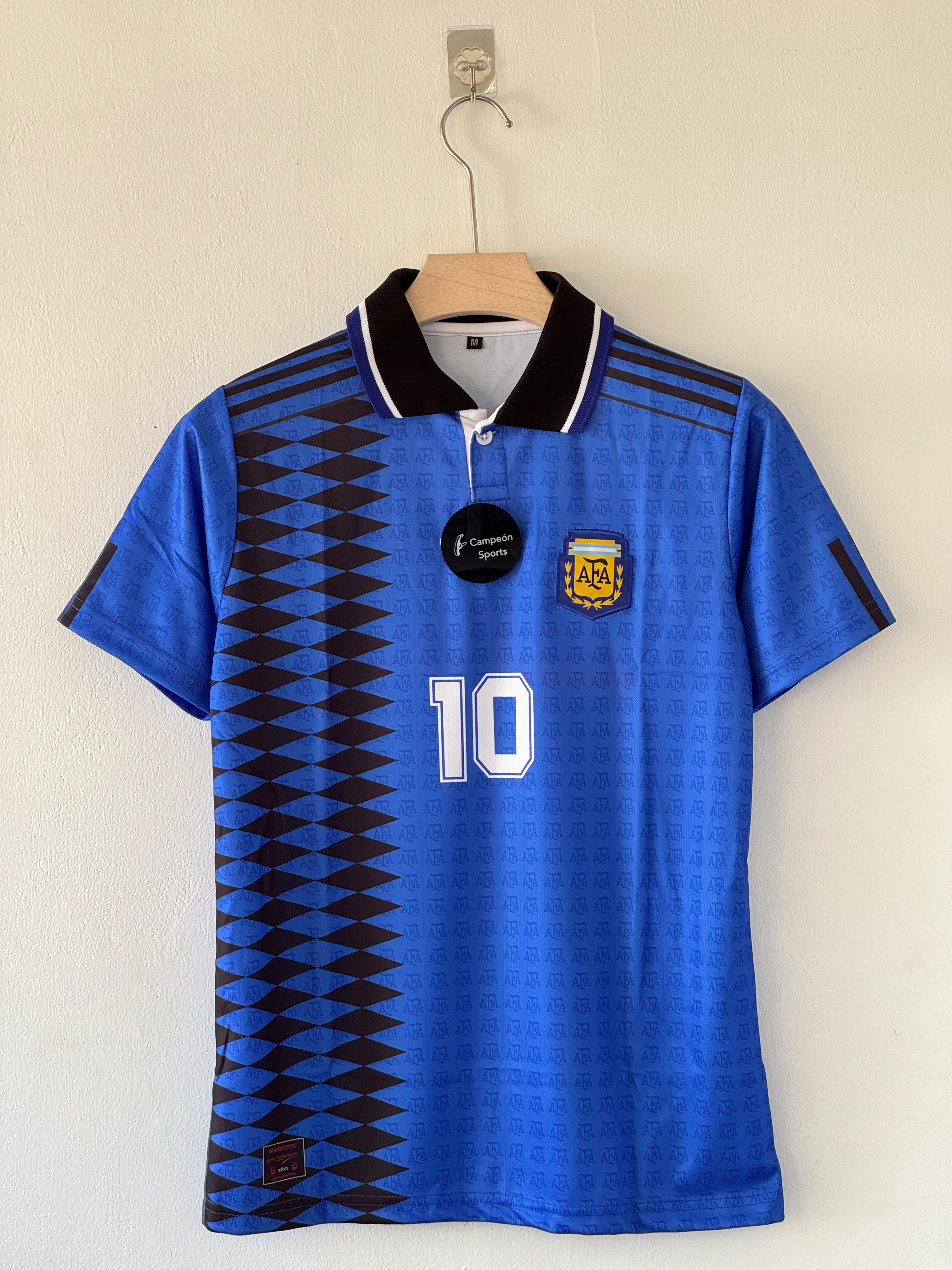 Argentina 1994 Away Maradona Tribute Jersey – A Retro Icon Embroidered Design - Image 2