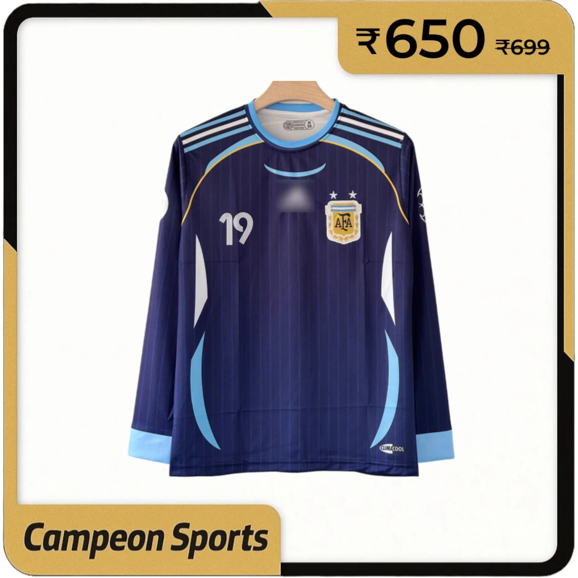 Argentina 2006 worldcup full sleeve messi edition retro jersey