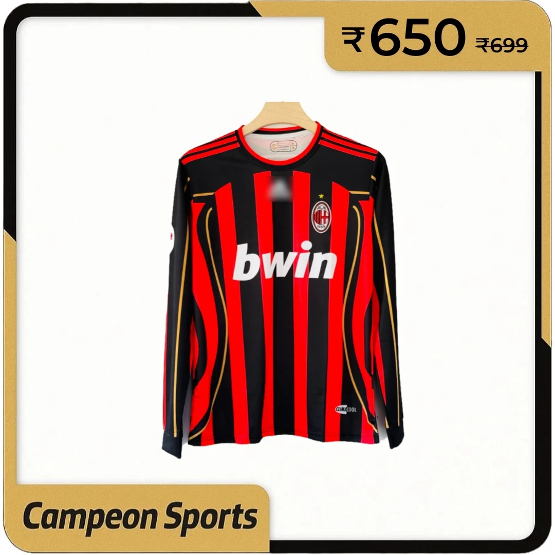 Celebrate maldini Season with the 2006-07 AC Milan Home Jersey – Full Sleeve Embroidery Edition