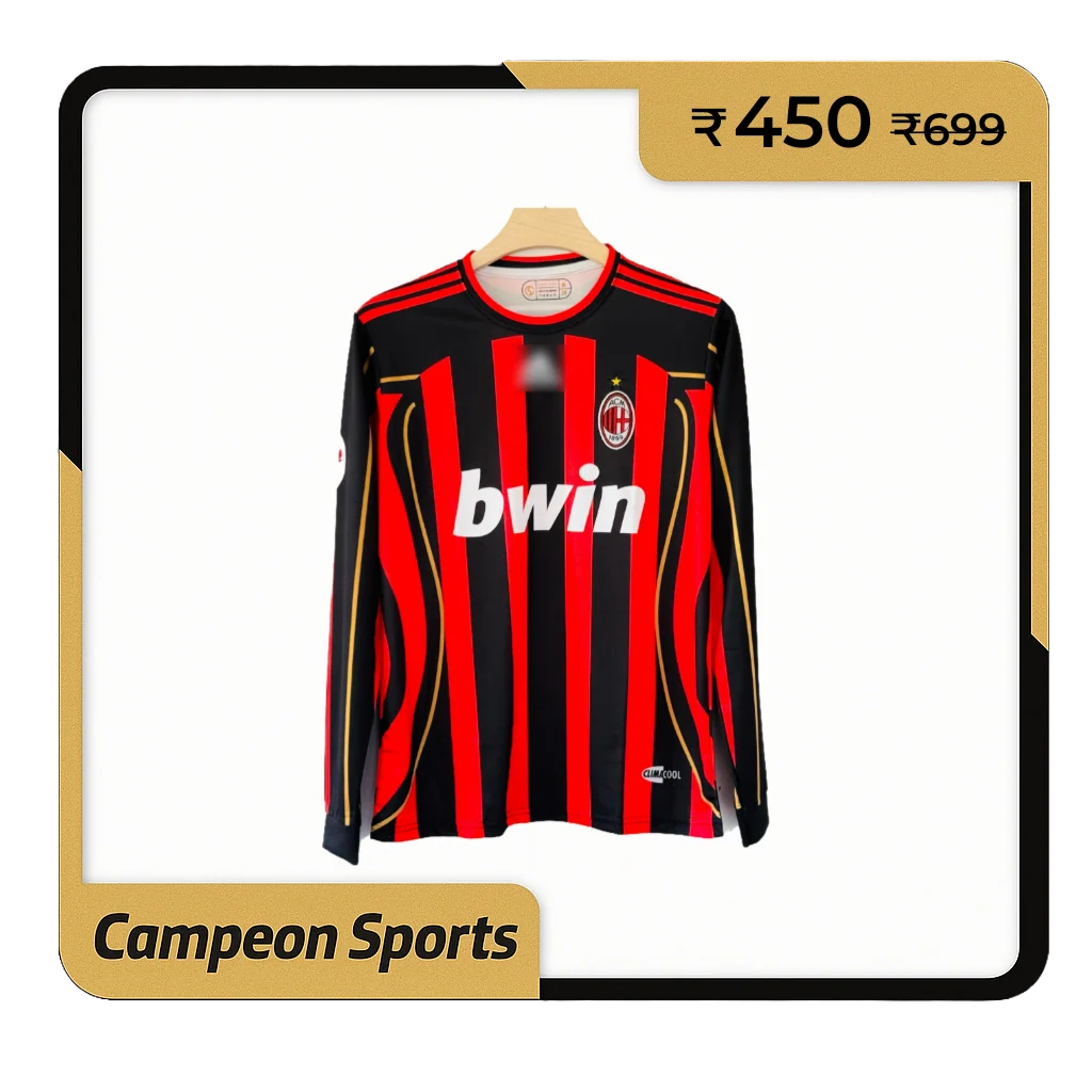Celebrate maldini Season with the 2006-07 AC Milan Home Jersey – Full Sleeve Embroidery Edition - Image 3
