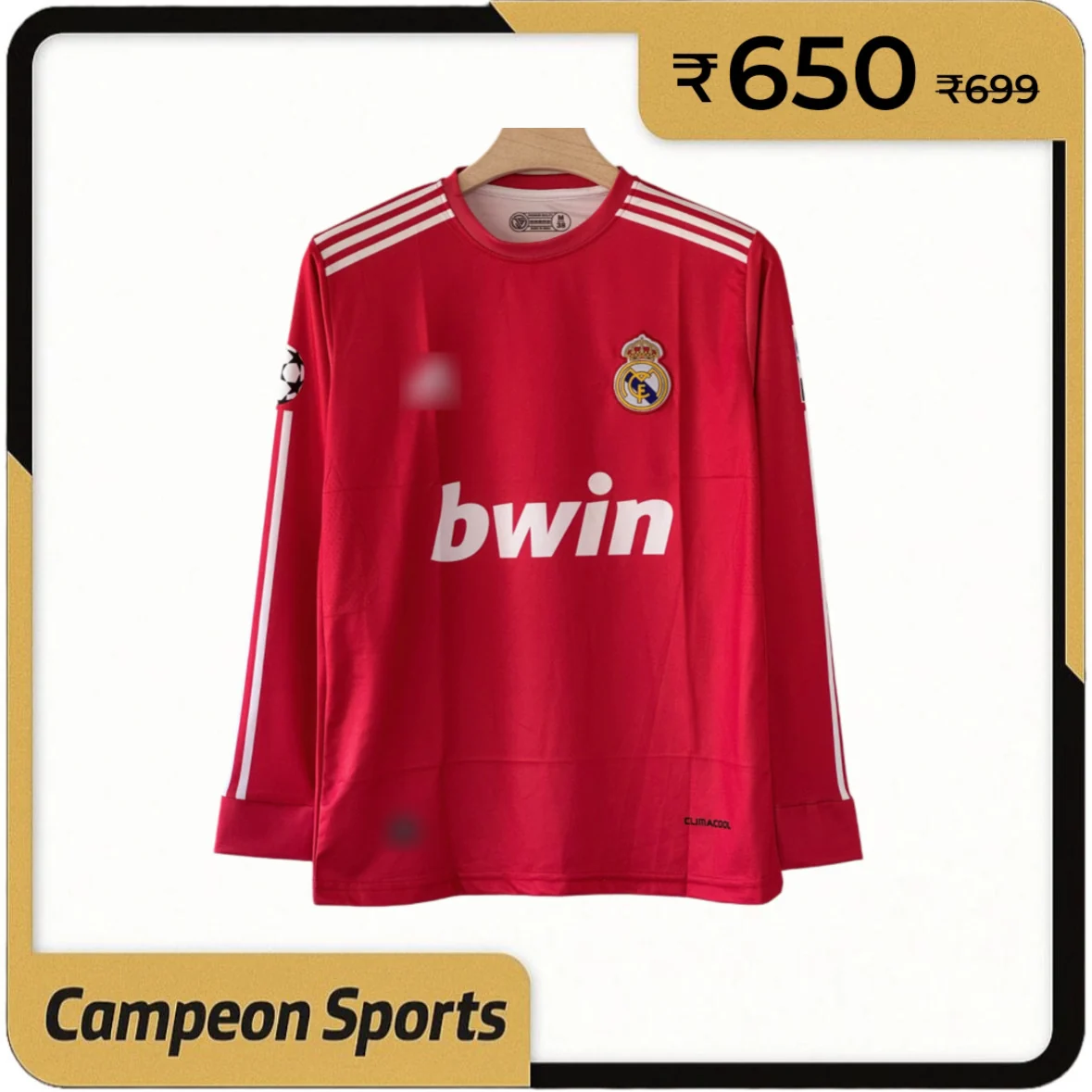 Champions in — Real Madrid 2011/12 Third Kit(red)