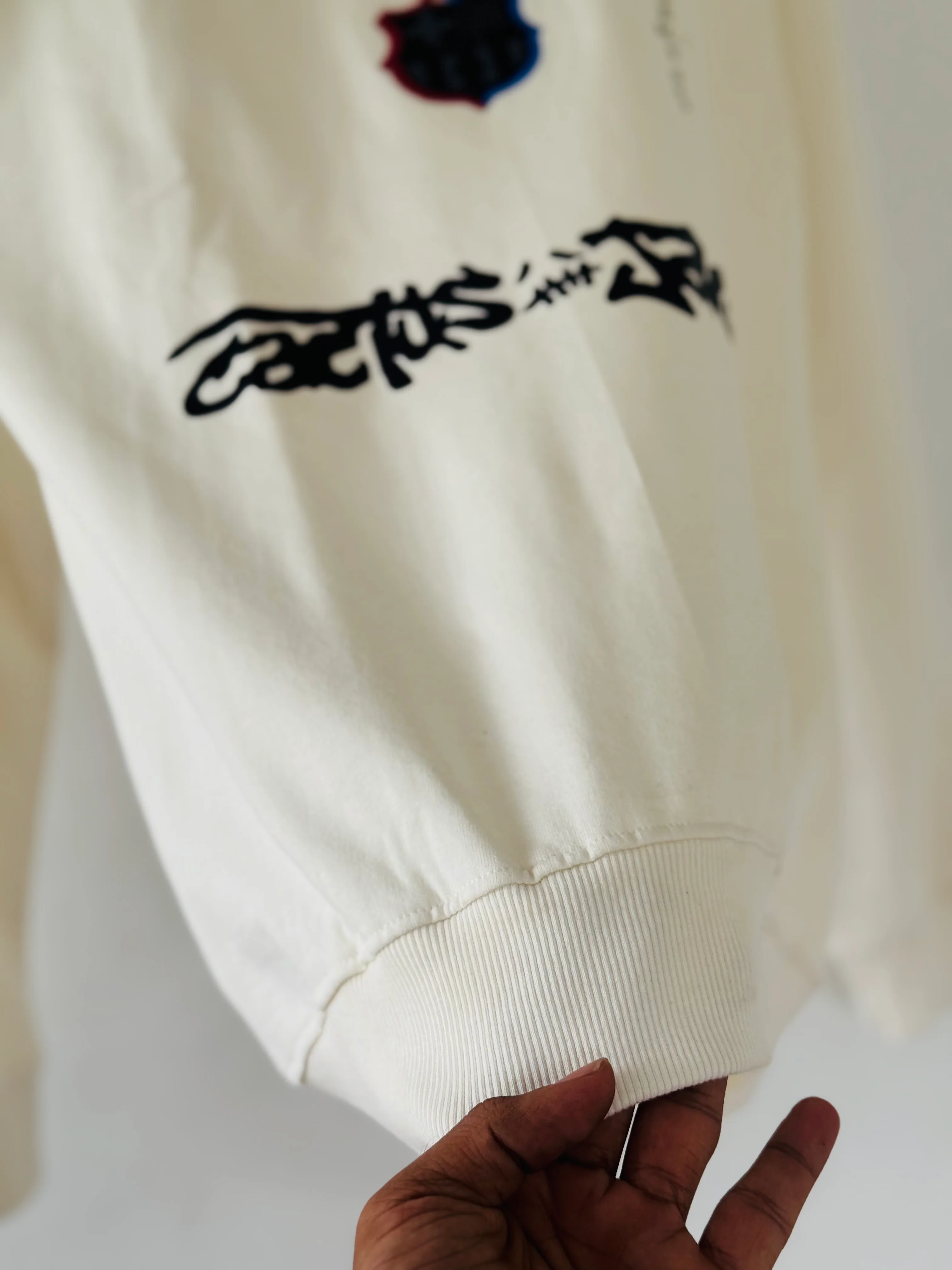 cream-colored FC Barcelona x Cactus Jack sweatshirt - Image 5