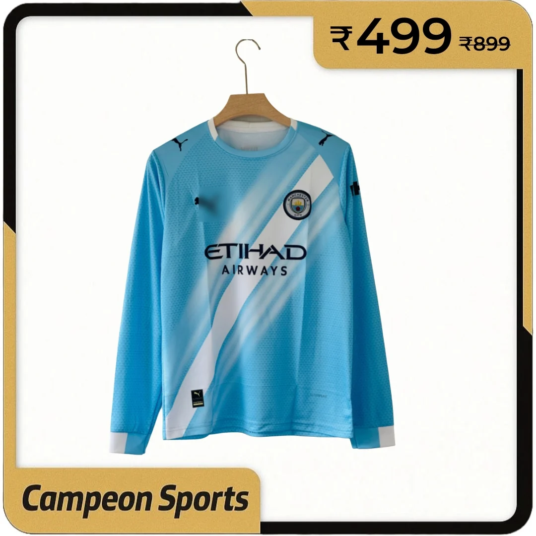 Dominance in Sky Blue – 2025/26 Man City Home Kit, Full Sleeve Edition