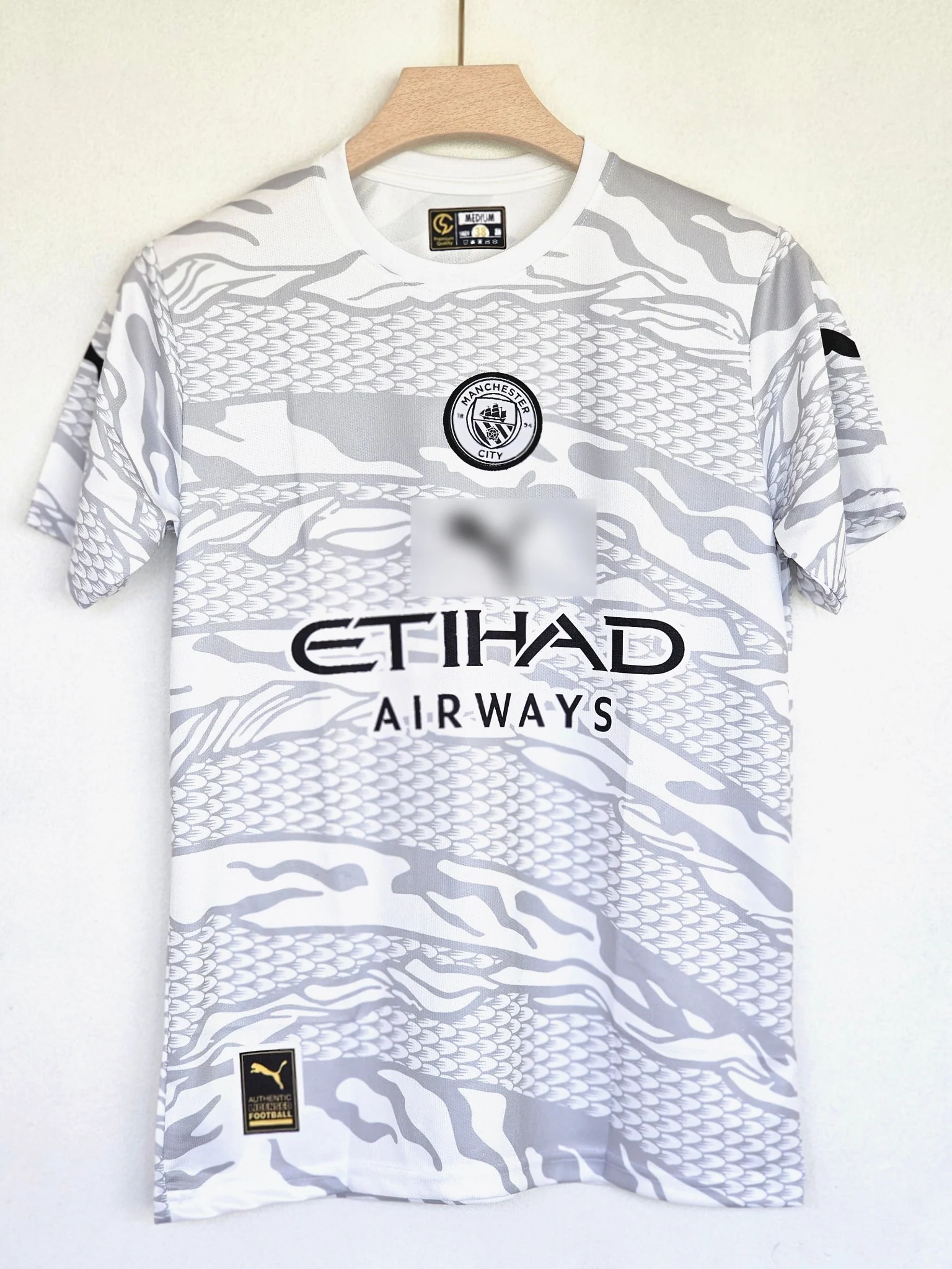 Men’s Manchester City 2024 Year of the Dragon Embroidery Jersey - Image 2