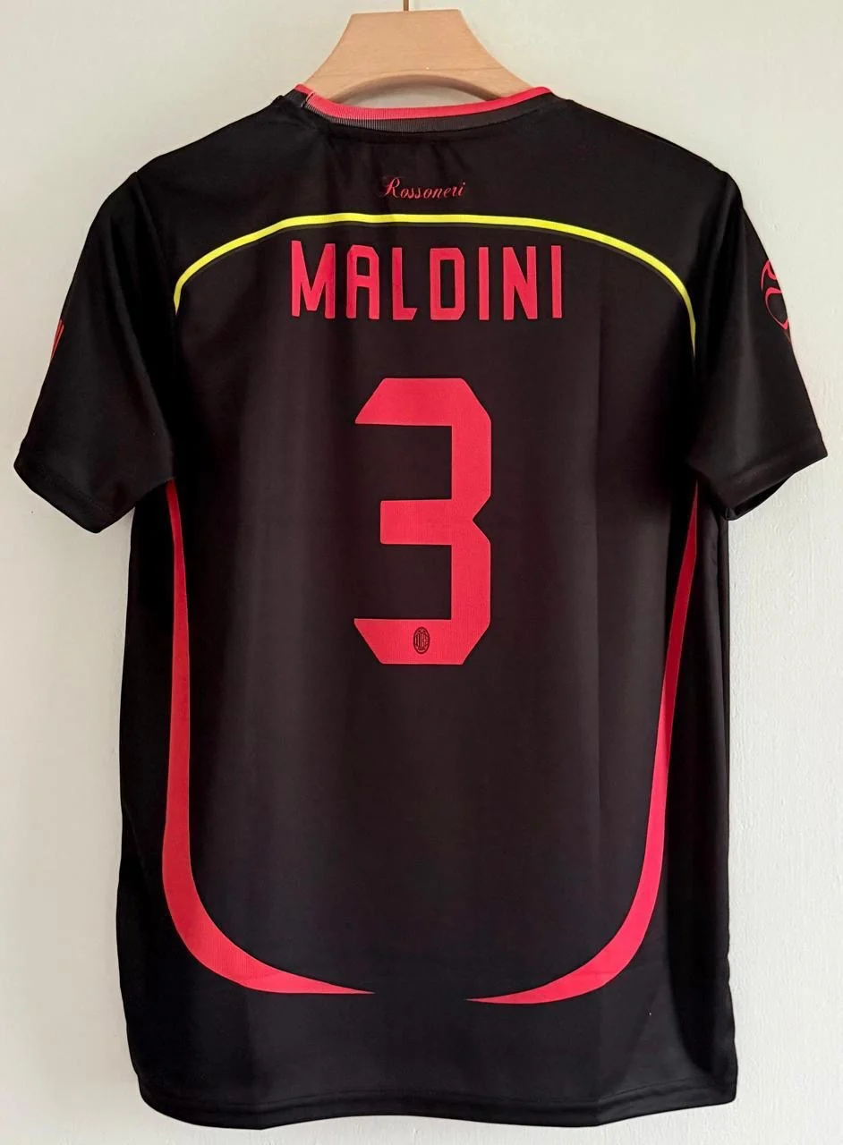 Honor a Rossoneri Icon with the 2006-07 AC Milan Third Kit – Paolo Maldini Edition embroidery - Image 3